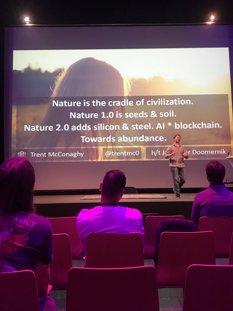 blockcoder_io's tweet photo. An impressive and inspiring presentation by @trentmc0 at #dezentral .
Nature 2.0: The Cradle of Civilization Gets an Update 
#dezentralberlin #blockchain #AI #BerlinBlockchainWeek https://t.co/9iaiC8wtZJ