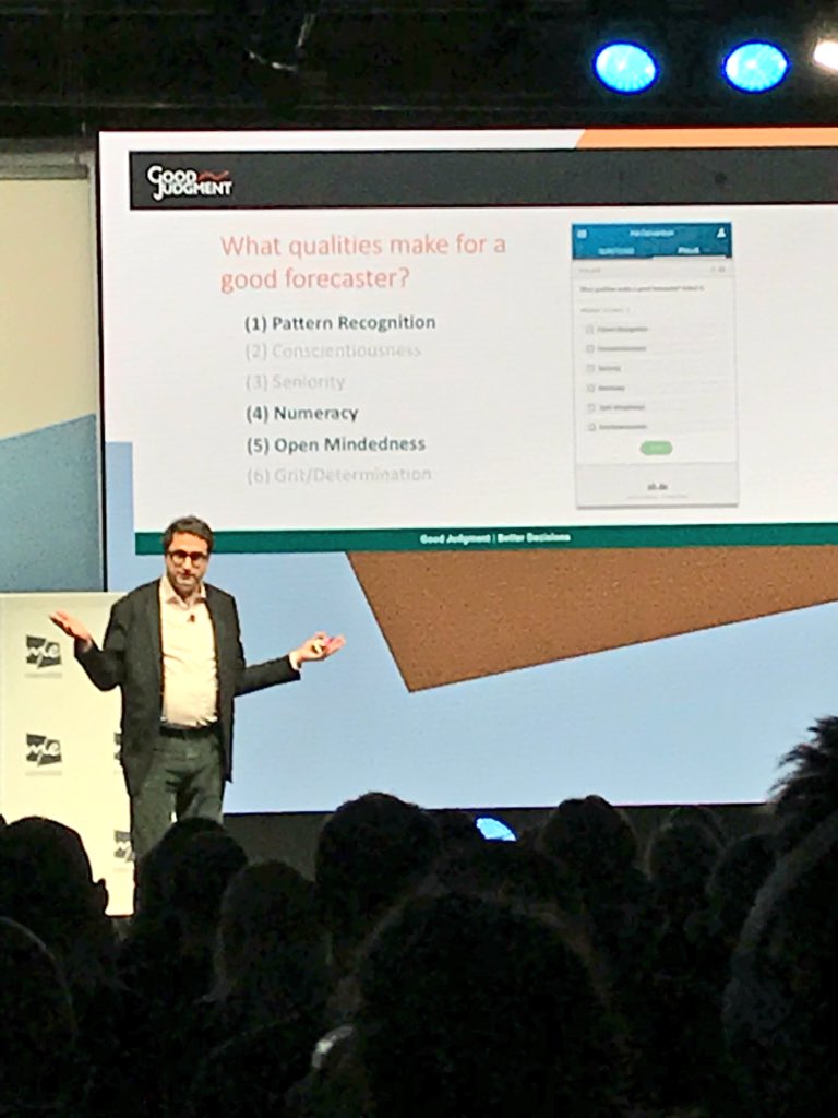 almeling's tweet image. What makes a good forecaster? - or which skills should you train?
- Pattern recognition
- Numeracy
- Open mindedness
#MeConvention #createthenew
@meconvention