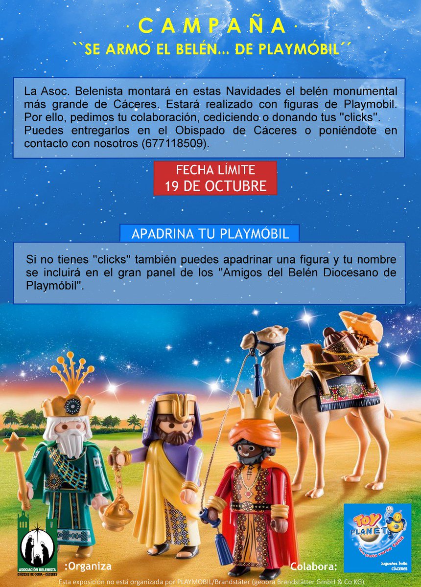 .<a href="/BelenistasCC/">Belenistas Cáceres</a> quiere conseguir, entre todos, armar el Belén más grande de la ciudad de Cáceres ¿Les ayudas?