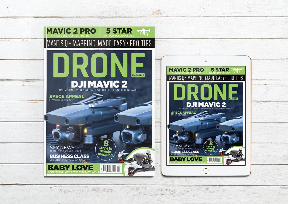 Issue 37 is out now with a first look at the new Mavic 2 Series! 
Print copies are available in stores (WHSmith and selected Tesco and Morrisons in the UK) and via: bit.ly/Drone37. It's also on iOS, Android, Kindle and Windows 8 devices and at pocketmags.com/drone-magazine.