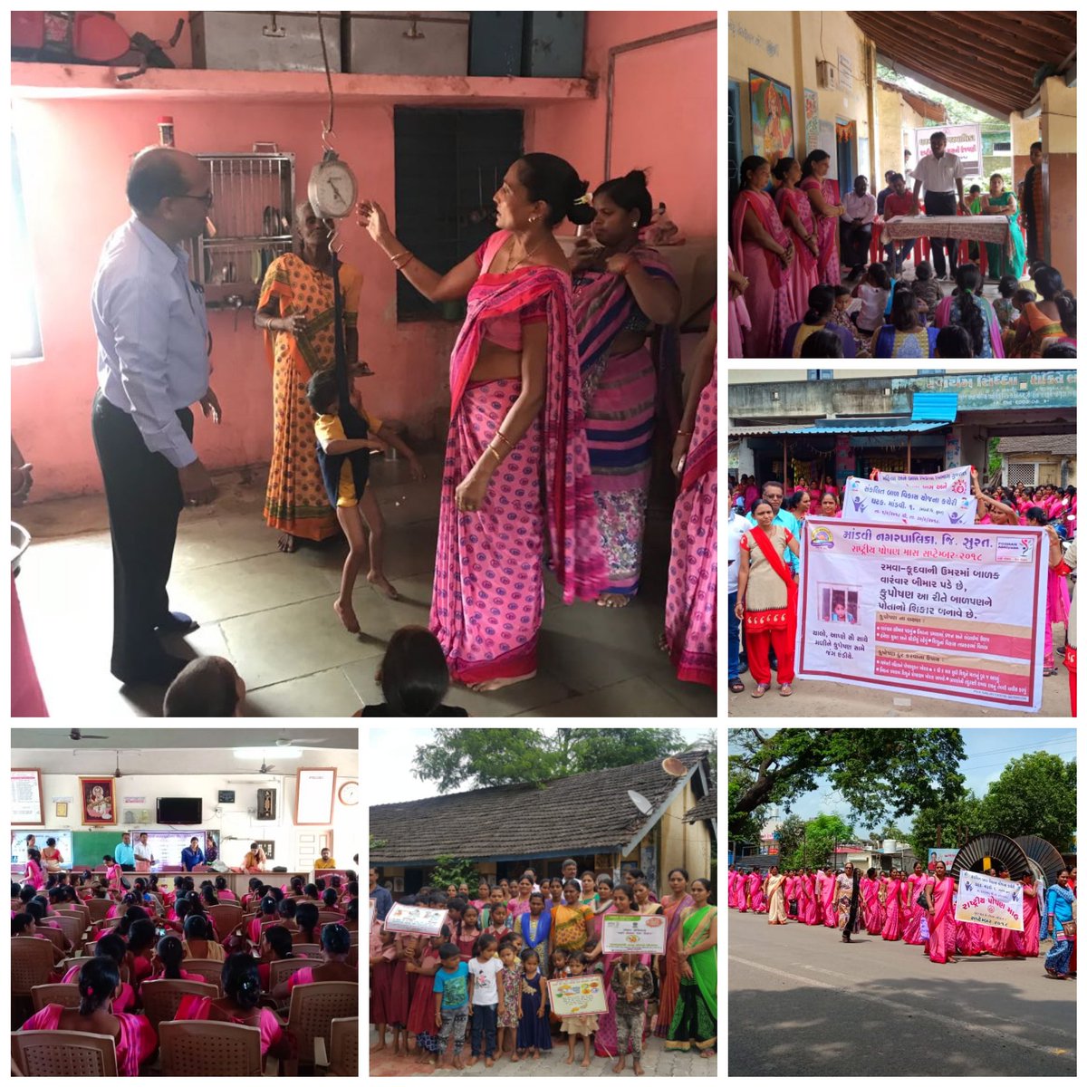 Poshan Abhiyan activities in Dharampur, Kadodra, Mandvi Nagarpalikas.  Rallies, Discussions and weighing of children. #SahiposhanDeshRoshan
<a href="/MilindTorawane/">Milind Torawane</a> <a href="/IasChandra/">Manisha Chandra IAS</a> #PoshanMaah #PoshanAbhiyan 
<a href="/CMOGuj/">CMO Gujarat</a> <a href="/MoHFW_INDIA/">Ministry of Health</a>  <a href="/MinistryWCD/">Ministry of WCD</a>