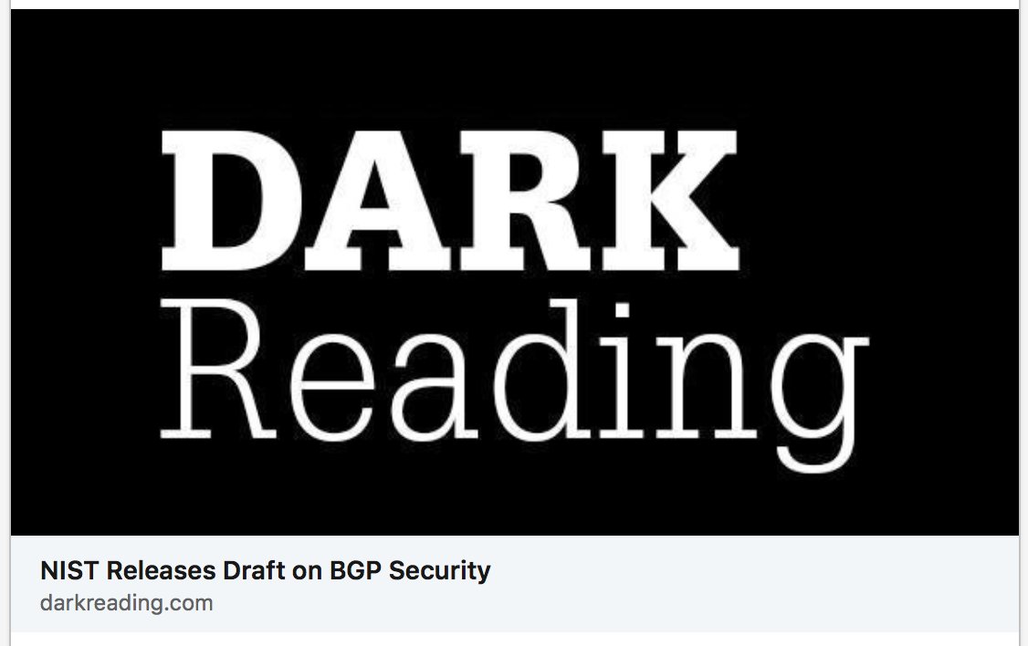 NIST Releases Draft on BGP Security
lnkd.in/daz8GnY