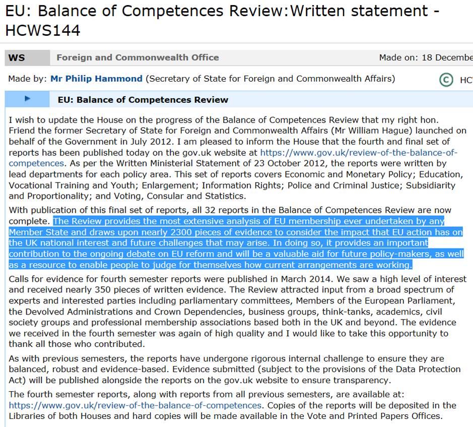 SarahHolmesBD's tweet photo. @heywoodbill @jonathan_church Seems you've not read the UK/EU Balance of Competencies Reports - most detailed evaluation of balance of powers between a MS &amp; EU ever - that didn't identify a single competence that the UK would benefit from recovering from EU: https://t.co/iz7lKgal8D https://t.co/7MoVKHDTBy
