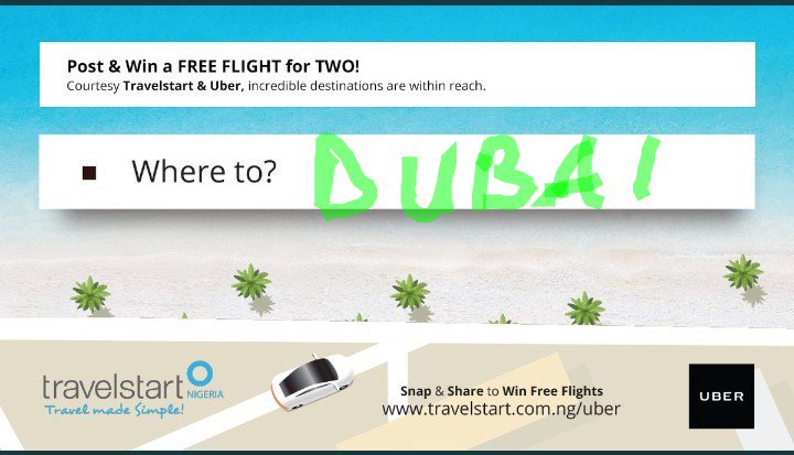 prince_AdeyemoA's tweet photo. @TravelstartNG @UberNigeria
Travel With @zainabAdetunji1
#Uberescape
#Poweredbytravelstart! https://t.co/9bVUNWYfRk