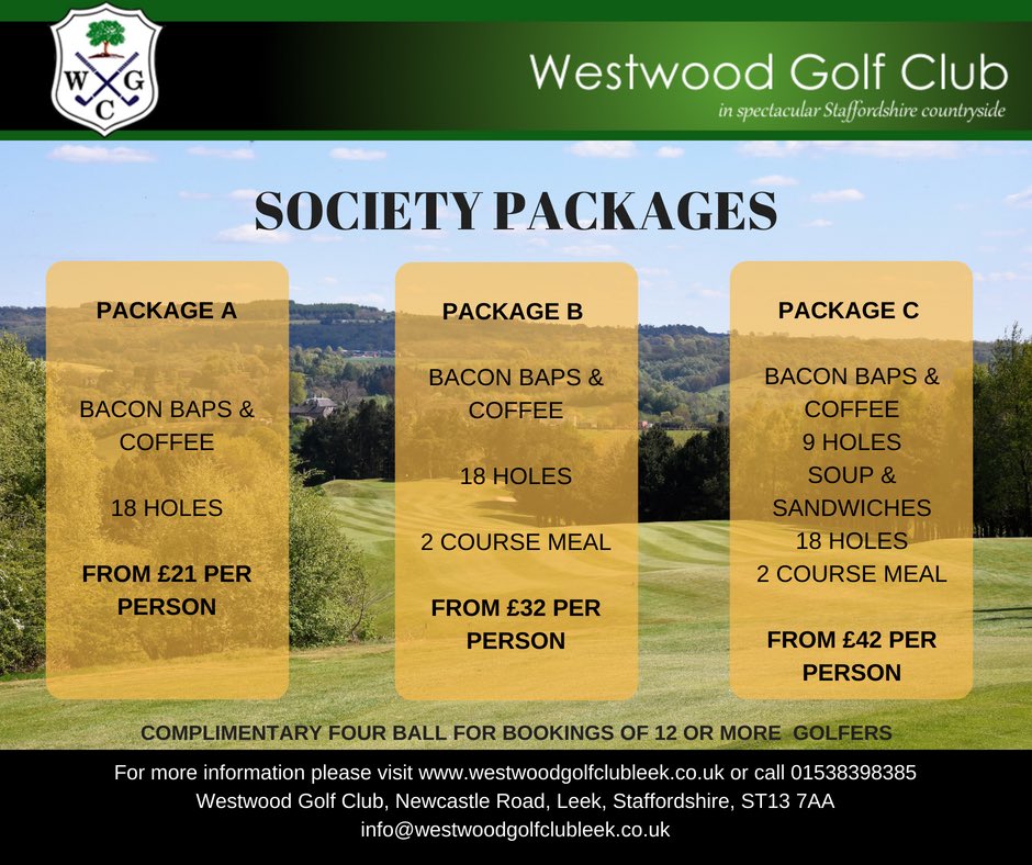 Westwood Golf Club (WestwoodGCLeek) Twitter