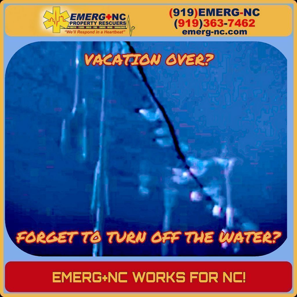 EMERG_NC's tweet photo. #VacationOver? #ForgetToTurnOffTheWater? #WaterDamage? For a Property Damage EMERG+NC Call 919 EMERG-NC! Consumer Direct Insurance Claim Services. #ItsYourHome #ItsYourChoice #WeWorkForYou #WeWorkWithAllInsuranceCompanies #emergency #property #damage via https://t.co/xajjc5hBvm https://t.co/nPvOawJBBx