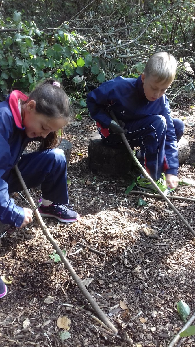 The Year 7s have been enjoying building dens, lighting fires and whittling bows and arrows in the woods this morning as they start their term with two days of team building. #outdoorlearning #prepschoolsurrey