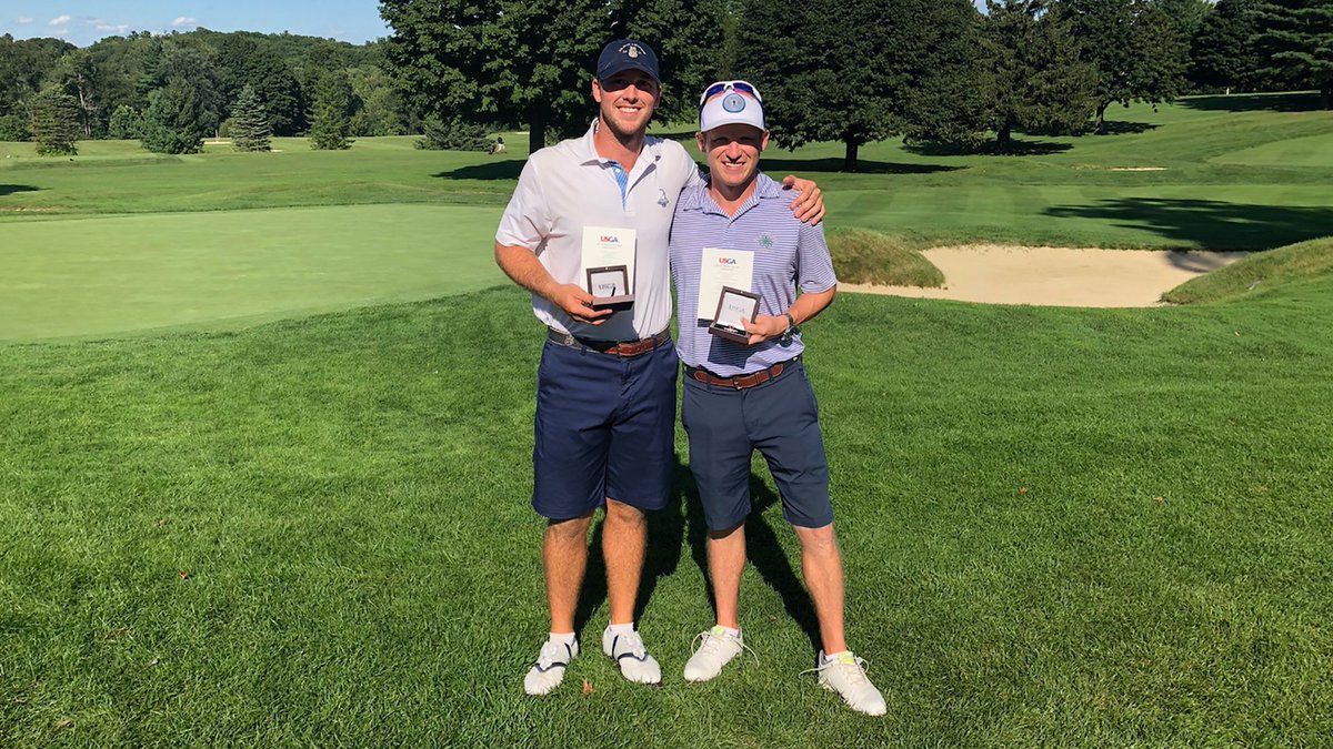 It was a family affair at the <a href="/USGA/">USGA</a> #USFourBall qualifier Wednesday as <a href="/RIGAlinks/">Rhode Island Golf Association</a>' Tyler Cooke &amp; Bobby Leopold - brother-in-laws - earned medalist honors to advance to Bandon Dunes next May. 

📰: <a href="/BerkshireEagle/">Berkshire Eagle</a> | <a href="/howardherman/">Howard Herman</a> 

Read: bit.ly/mass612golf

#MassGolf