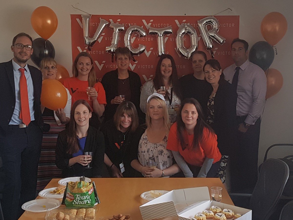 More celebrations! Our lovely team in Chelmsford celebrating becoming Victor Insurance! hashtag#beavictor