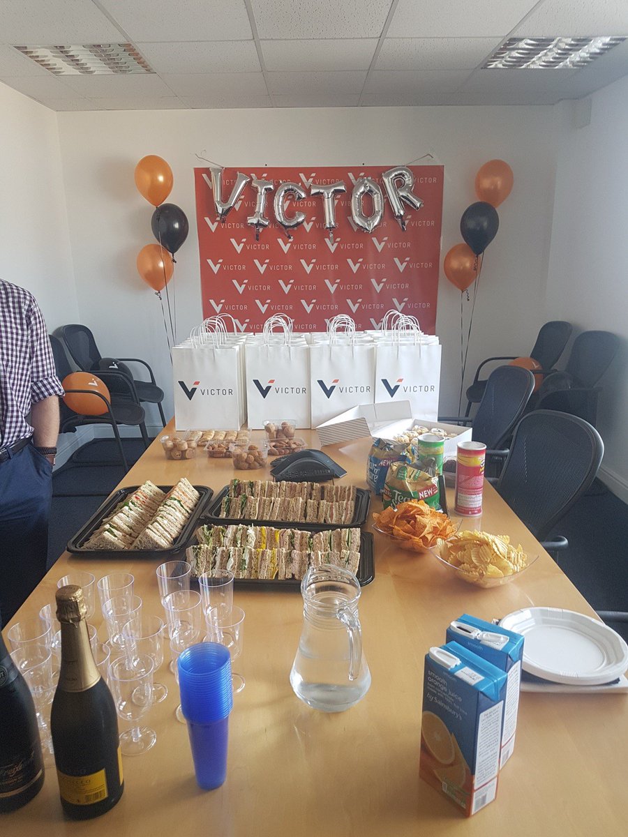 VictorInsurance's tweet photo. More celebrations! Our lovely team in Chelmsford celebrating becoming Victor Insurance! hashtag#beavictor https://t.co/HbIZM9p56x