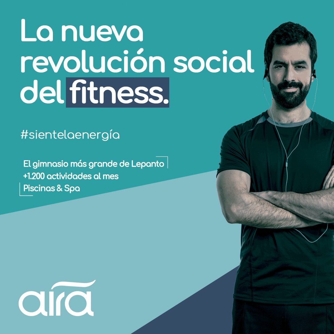 #SIENTELAENERGÍA  🤗 | En Aira vamos más allá. Apostamos por el deporte y la salud, y para ello es necesario crear un espacio enérgico y sociable.

➡ Queremos abanderar la revolución social del fitness.

#airalovers #fitnessocial #septiembre