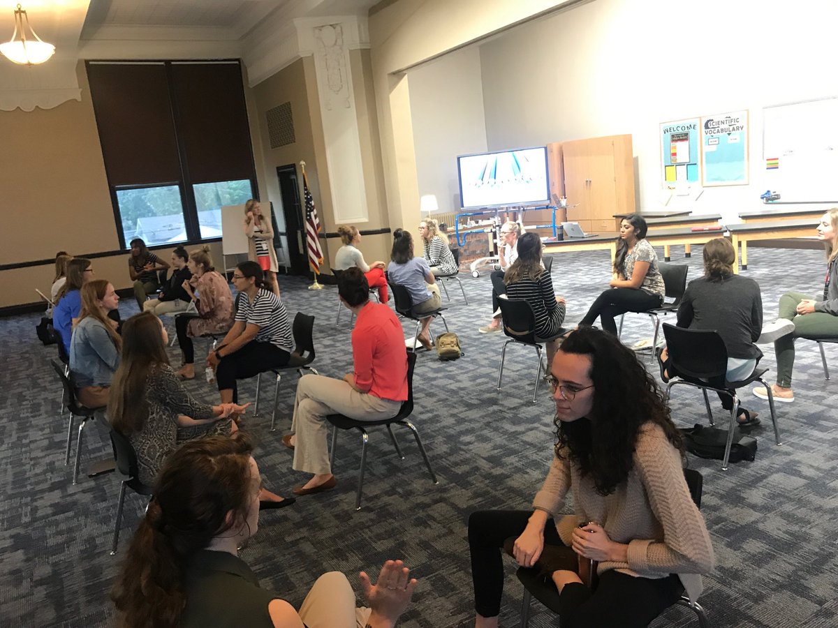 MilbertJessica's tweet photo. 20- 1st/2nd year teachers gather to share beginning of the year successes and challenges lead by ⁦@CMinnichKCIA⁩  #kcia https://t.co/IvCfTQddek