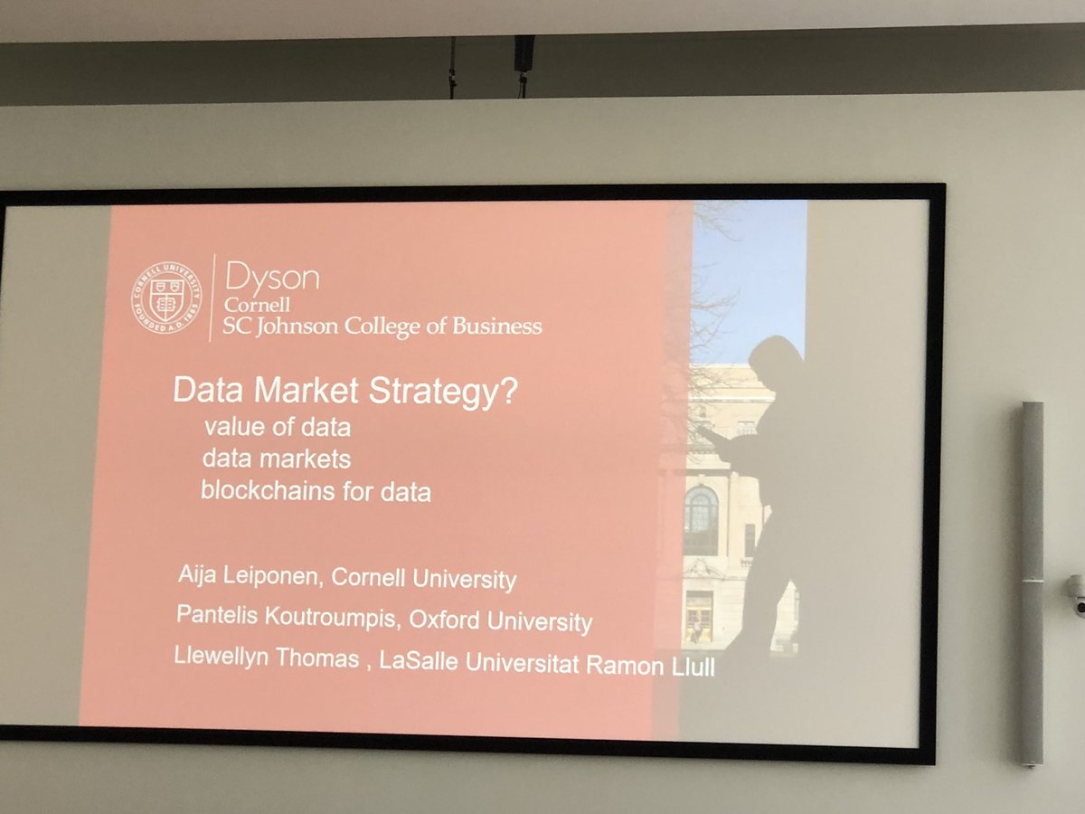 BenMitraKahn's tweet photo. The value of #data relies on many things and capturing that value and creating market power is about control, and controlling the data itself says @AijaLeiponen at #EPIP #EPIP2018 - but this is hard: No #IP so need #secrets, #contracts or alternative https://t.co/xlRiWkdeC2