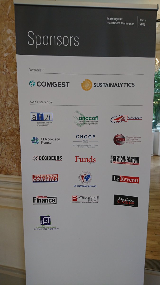 morningstarfr's tweet photo. #MICFR  
Avec le soutien de #AF2I @AssNaCoFin @ANCDGP_France  @CFAFrance @ChambreNCGP @MagDecideurs @gestionfortune @Le_Revenu #investissementconseils @Option_Finance @ProfessionCGP @PatrimoinePrive #lacompagniedesCPI @SFAF_asso https://t.co/DoU9jkfhrb