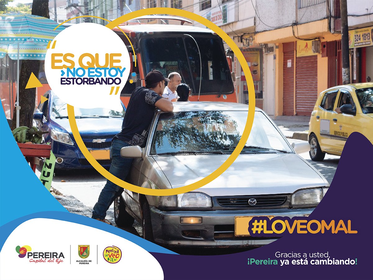#LoVeoMal cuando siempre tiene una excusa para justificar su mal comportamiento como ciudadano. Compórtese bien, haga de esta ciudad un mejor espacio para todos. <a href="/movilidadpei/">Movilidad Pereira</a> <a href="/PeiComoVamos/">Pereira Cómo Vamos</a> <a href="/camarapereira/">Cámara Pereira</a> <a href="/lamegapereira/">La Mega Pereira</a> @RCNPereira <a href="/CaracolPereira/">Caracol Pereira</a> <a href="/olimpicapereira/">Olimpica St 102.7</a> <a href="/lacarinosa1210/">La cariñosa Pereira 1210AM</a>