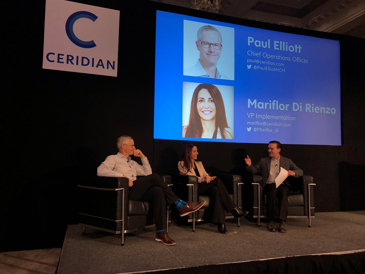 KristinaCleary's tweet photo. COO ⁦@PaulElliottHCM⁩ and Senior Leader ⁦@mariflor_di⁩ share strategies  for a successful #dayforce implementation #hcmexecsummit https://t.co/pbIv0f38bW