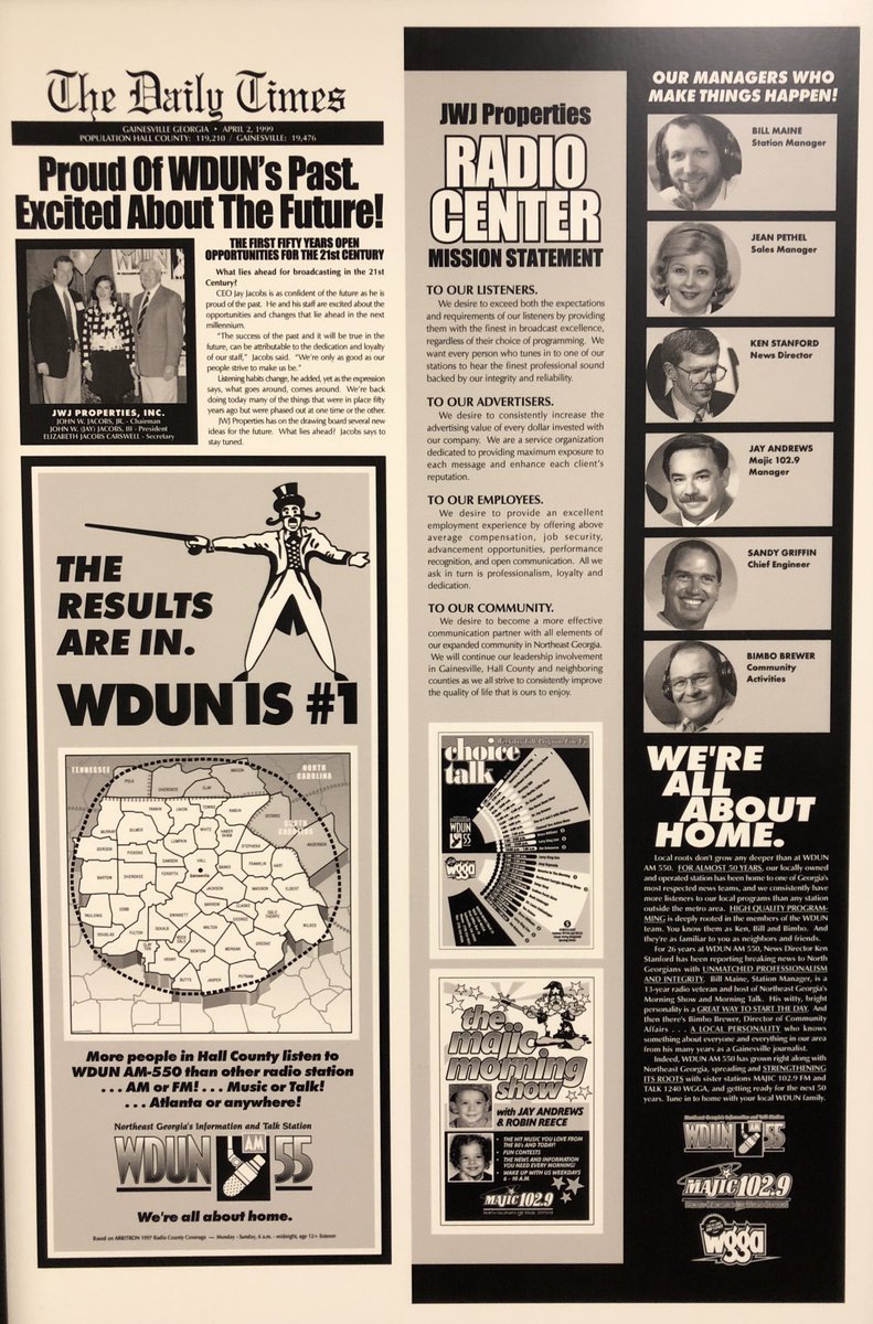 WDUNRadio's tweet photo. Can you believe most of these faces in the top right still work at Jacobs Media today? We are thankful for any and every employee who has worked with us over the years! #TBT #wdun #accesswdun https://t.co/7x0J8R1n72