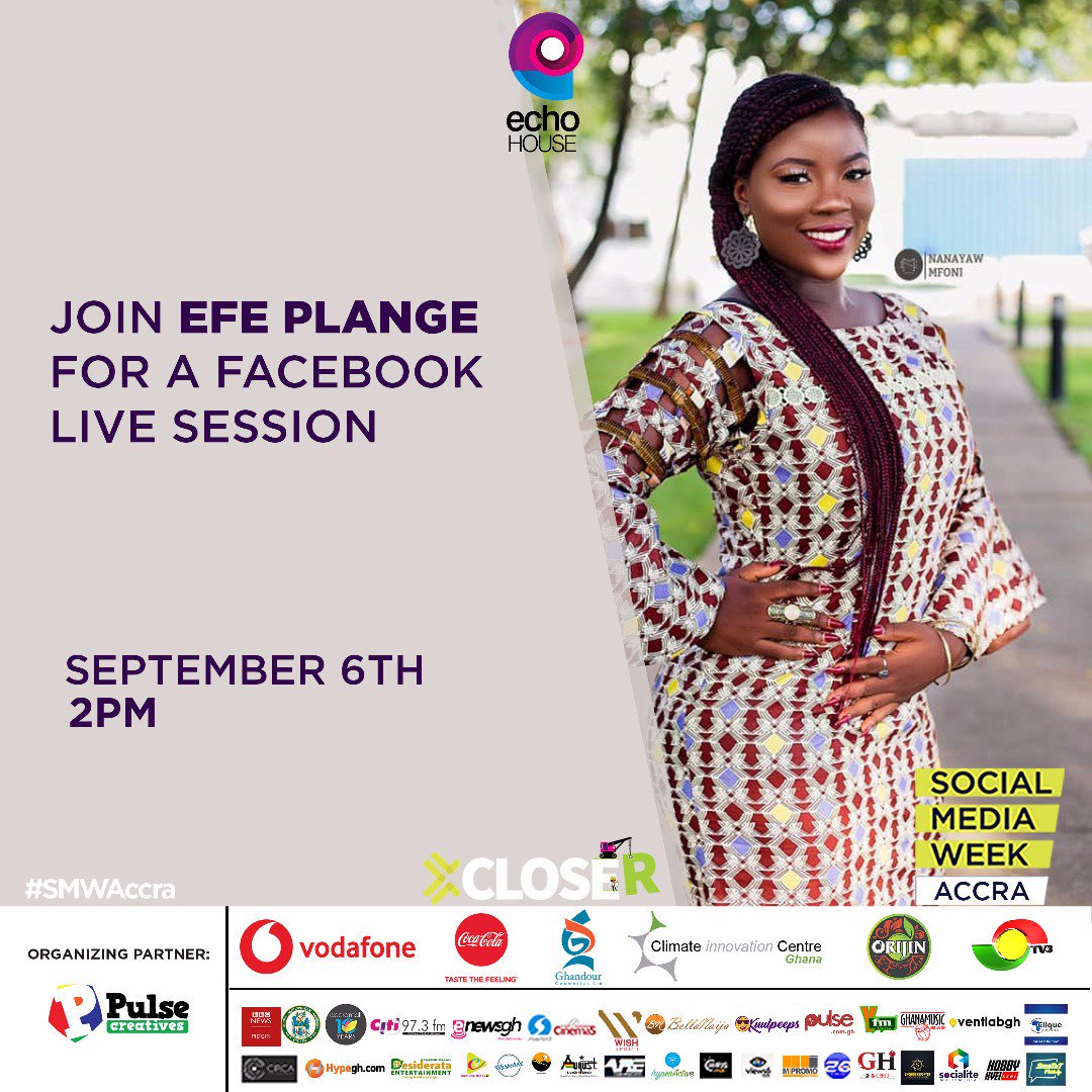 GhanaMusic's tweet photo. Join @efplange_gh of the @PepperDemMin at 2pm for a Facebook live chat with #SMWAccra https://t.co/mU26C6B8pr