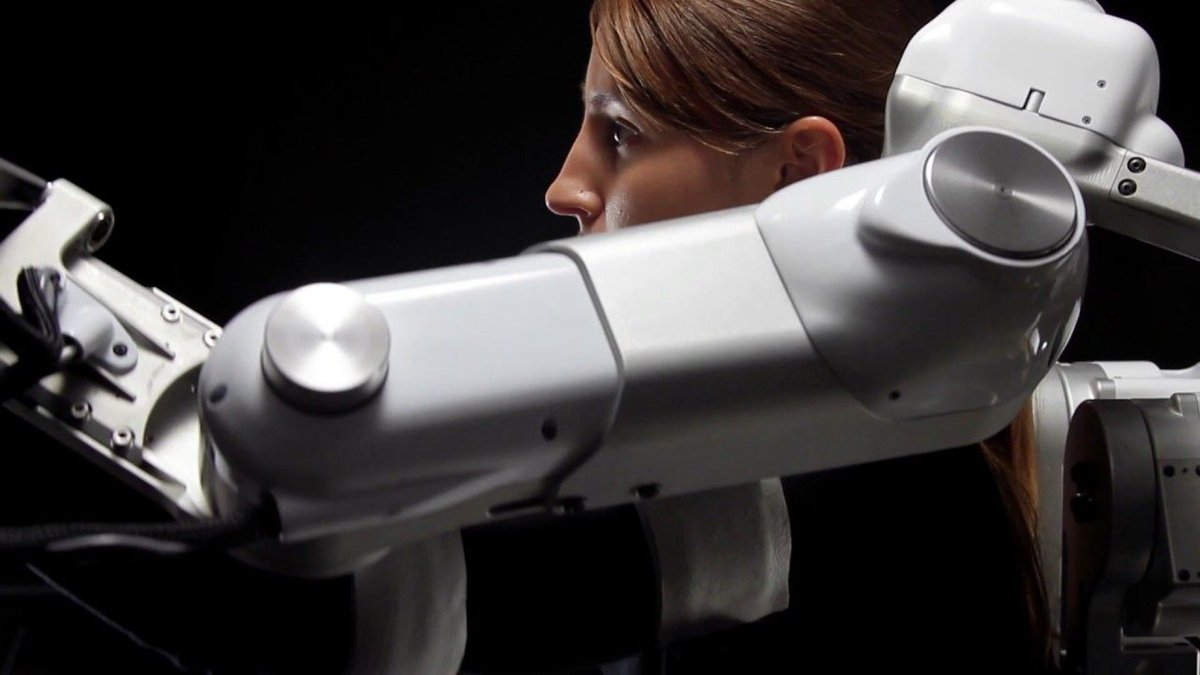 NorthPointRec's tweet photo. Harmony is an upper body exoskeleton developed as a platform for stroke rehabilitation.

It is the first ever rehabilitation robot capable of powering movements on both side of the body. 

https://t.co/4Ucs29WlTr https://t.co/56eEaQTidY
