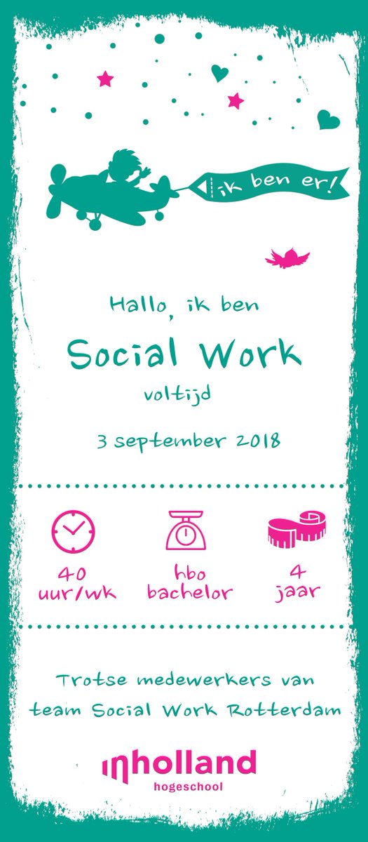 Jaaaah, het is zover. Met veel trots stellen we onze nieuwe opleiding 'Social Work' aan je voor! ;-)