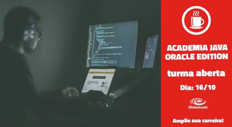 globalcode's tweet photo. Através de uma parceria com a Oracle University criamos a Academia Java Edição Especial, onde além de todos os módulos da Academia Java tradicional você ganha também um curso oficial Oracle.
Próxima turma: 16 de outubro
https://t.co/cIgUwVtmvo
#VempraGlobalcode https://t.co/n90S3GkKWz