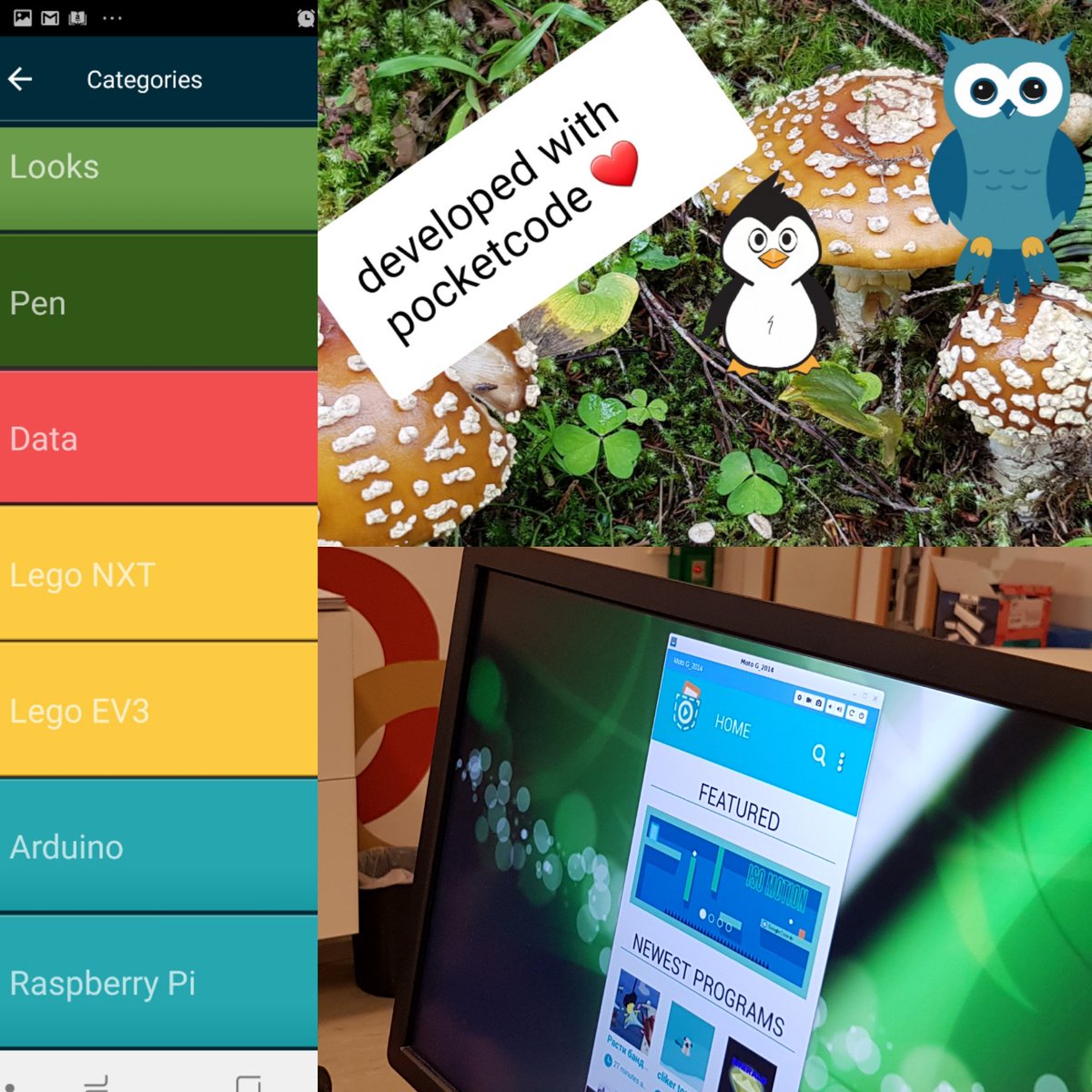 great workshop with #pocketcode. We are already thinking about new activities for schools. Check their web site catrobat.org/intro/