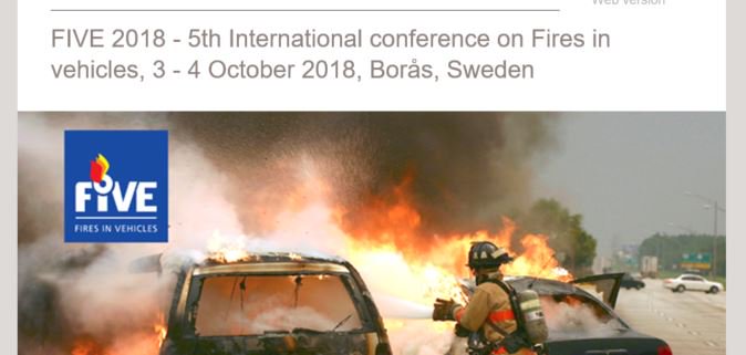 RISEFR's tweet photo. Only 1 month left to #FIVE2018 . FIVE provides an excellent opportunity to exchange views and discuss Fires in Vehicles with researchers, regulators, developers, manufacturers and other stakeholders. Still time to register. https://t.co/xvILbQ3d5W https://t.co/iOHf0R81zj