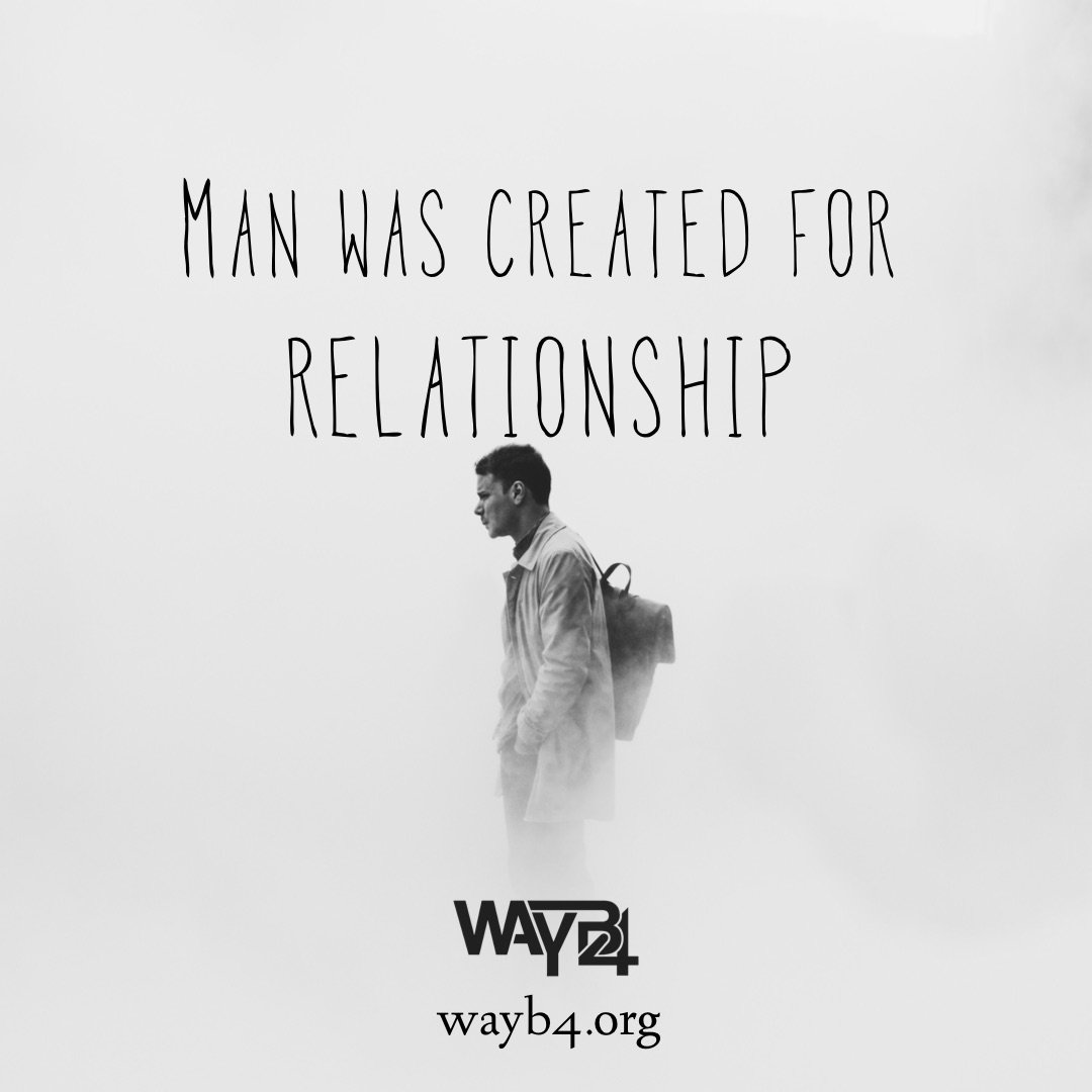WAYB4org's tweet photo. Man gives the enemy power when he chooses to isolate himself or withdraw from his male friendships. Community cultivates freedom.
#WAYB4 #FightReconcileEndEquip #endthesilence #WAYB4movement #thefreedommandate #freedom https://t.co/Lp6NnPbxYr