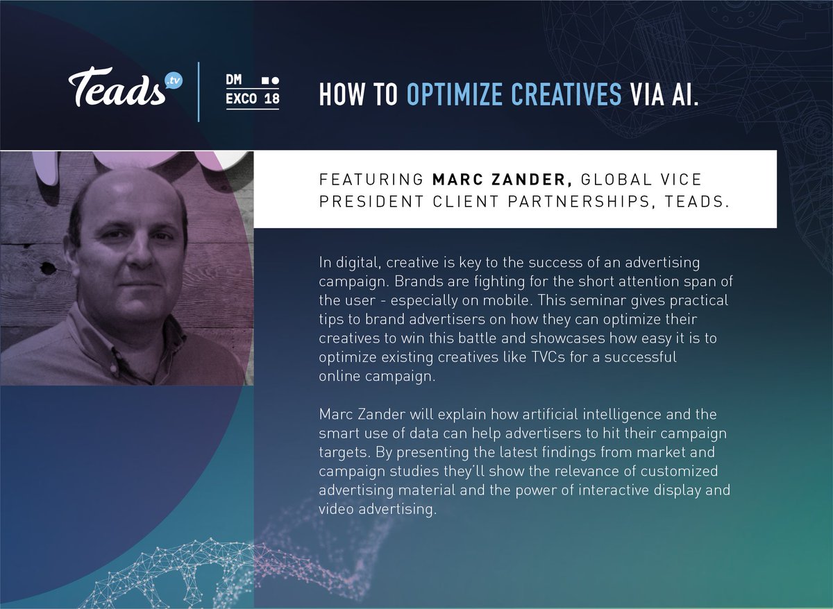 Teads_DE's tweet photo. Klingt spannend oder? 12. September, 17:00Uhr in Halle 5.1 Seminar 2 der @dmexco 
#DMEXCO18 | #teadsdmexco | #InnovationMeetsCreativity | #CleanAdvertising https://t.co/47xMAB0vfW