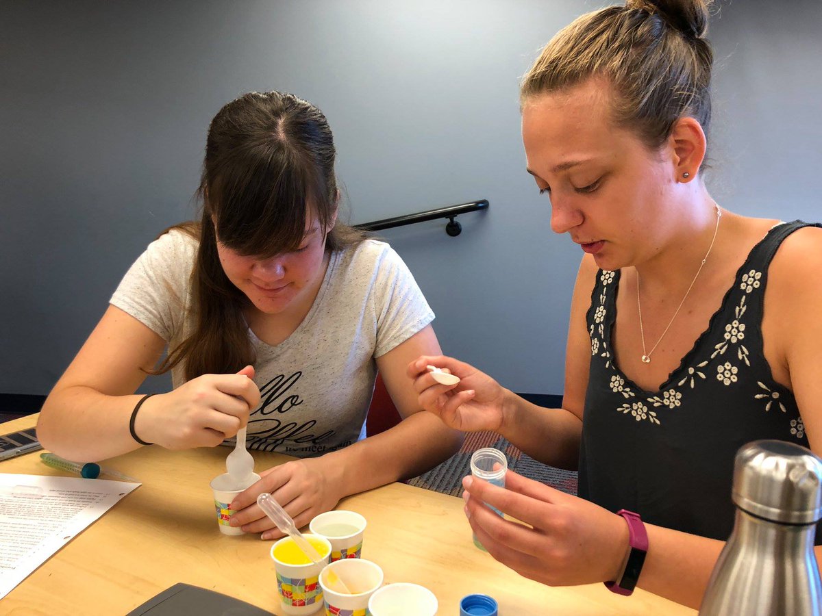 LVCChemistry's tweet photo. Dr. Rasmussen's connective class made gummy worms & algae beads in class this morning. #sciencecanbetasty https://t.co/nKAVw0XmiA