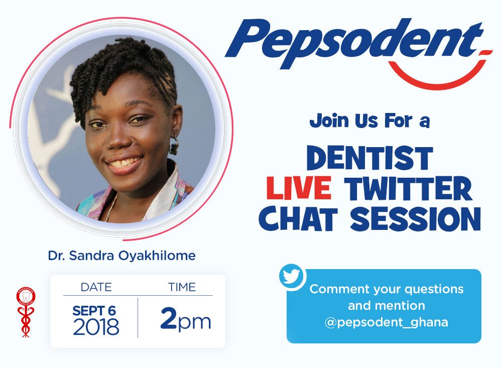EdwardAsare's tweet image. Have you been having oral health issues that just won’t go? Get ready to talk to an expert about it. Share your worries in our LIVE question and answer session with the dentist today, Join in at 2PM. #PepSensitiveRepairs 
@Pepsodent_ghana