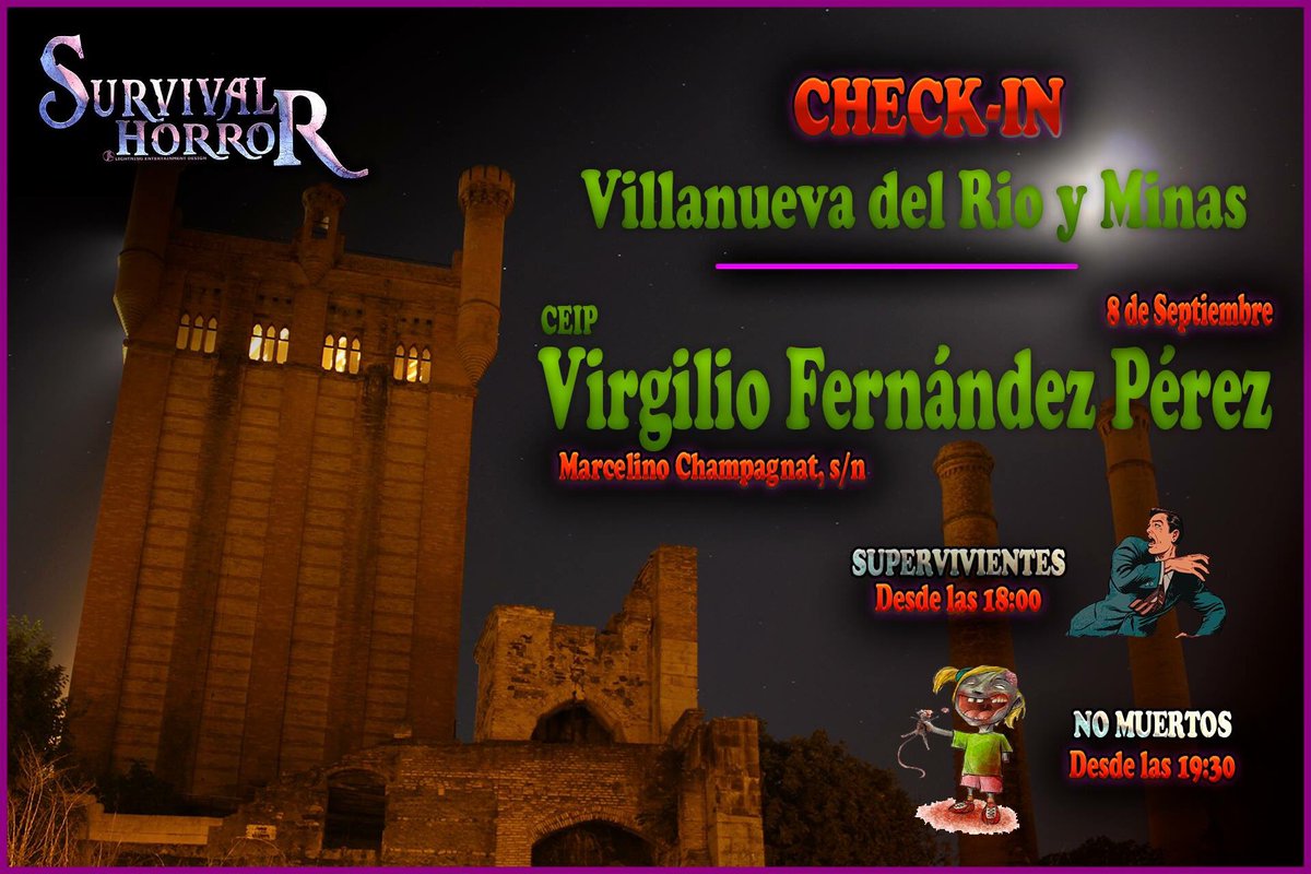 SurvivalHorrorE's tweet photo. Y llegó la Hora !! 

Recordad id a Check-in para recoger vuestras acreditaciones con tiempo suficiente para no perderos la escena inicial.

#LEDRIOYMINAS #eventosLED #LED #JuegoLimpio #Survival #Horror #Superviviente #zombies #diversión #ocio #alternativo #RealGame #Apocalipsis https://t.co/55TW9n6xKL
