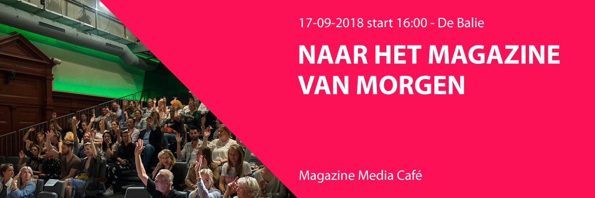 Op maandag 17 september a.s. is er weer een nieuwe editie van Magazine Media Café. De toegang is gratis. Kom je ook? magazinemediacafe.nl/komende-editie/