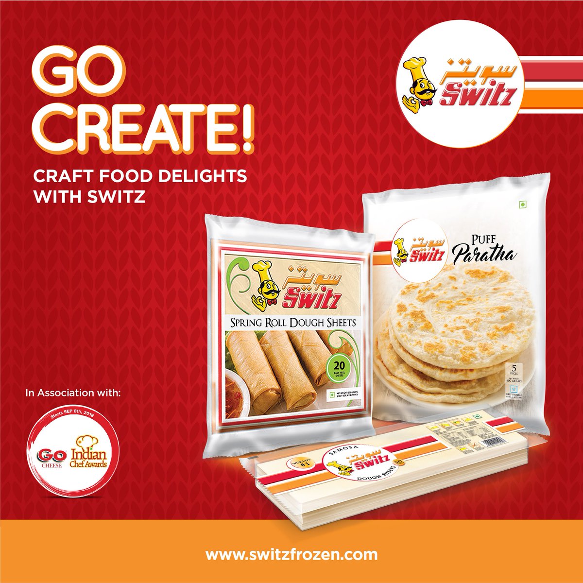 We at Go Cheese Indian Chef Awards are proud to introduce our association with <a href="/SwitzHomeChef/">Switz Home Chef</a> as the Go Cheese Indian Chef Awards Non-Veg Starter Partners.
Cook-Off starts on 8th in Bangalore.
#IndianChefAwards #GCICA #ChefAwards