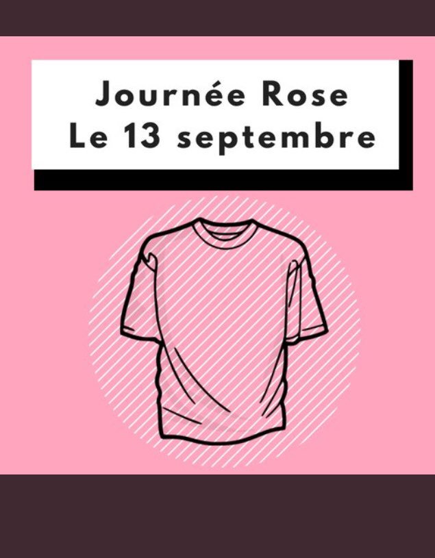 Mobilisons nous pour une cause importante: portons fièrement le rose le 13 septembre !