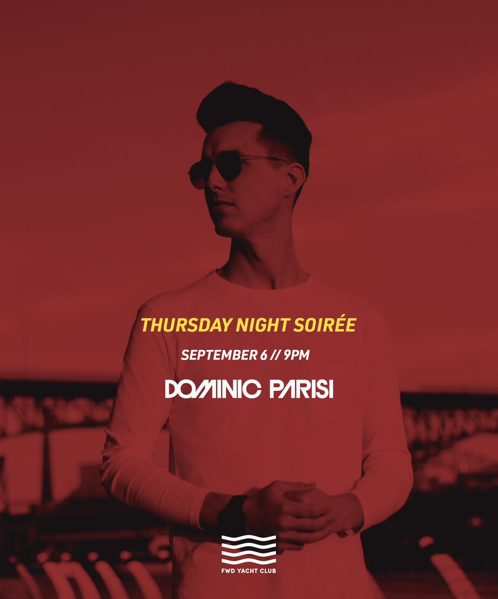 FWDnightclub's tweet photo. This weekendโs lineup-
Thurs night soirรฉe with @dominicparisi.
Friday night with @SamFeldtMusic (Ticket Link in bio ๐)
Sat Day party @fwdyachtclub with @yomattitude & @dominicparisi. โ๏ธ
Saturday night with MIAโs @DJOBSCENE.
#SPFSunday with @yomattitude & @justinnyce https://t.co/he0bYDmYtr
