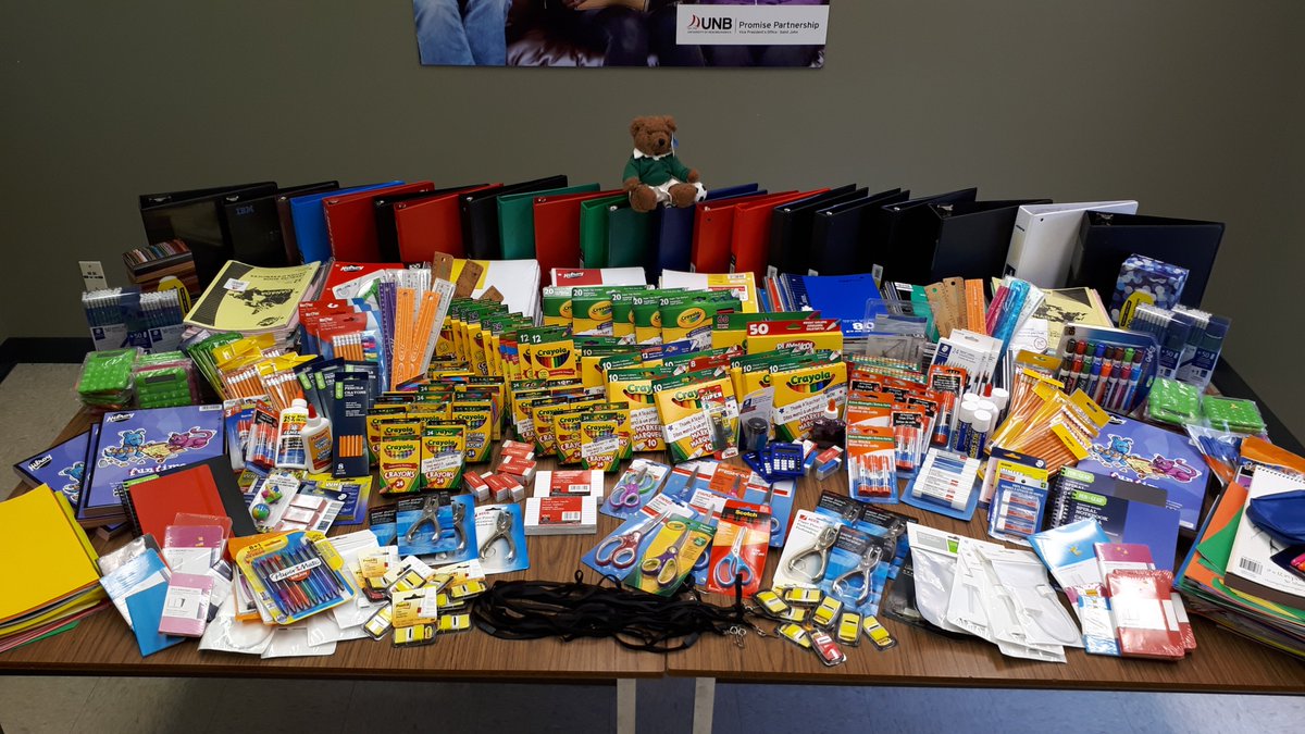 UNB_Promise's tweet photo. Wow! The Department of Information Services and Systems have gone above and beyond for their 7th annual school supply drive. We would like to thank them for their amazing contribution to help support our students at HWSF! #community #family @HWKCommons @HWSF_Huskies @UNBSaintJohn https://t.co/Rw9KSSw3EK