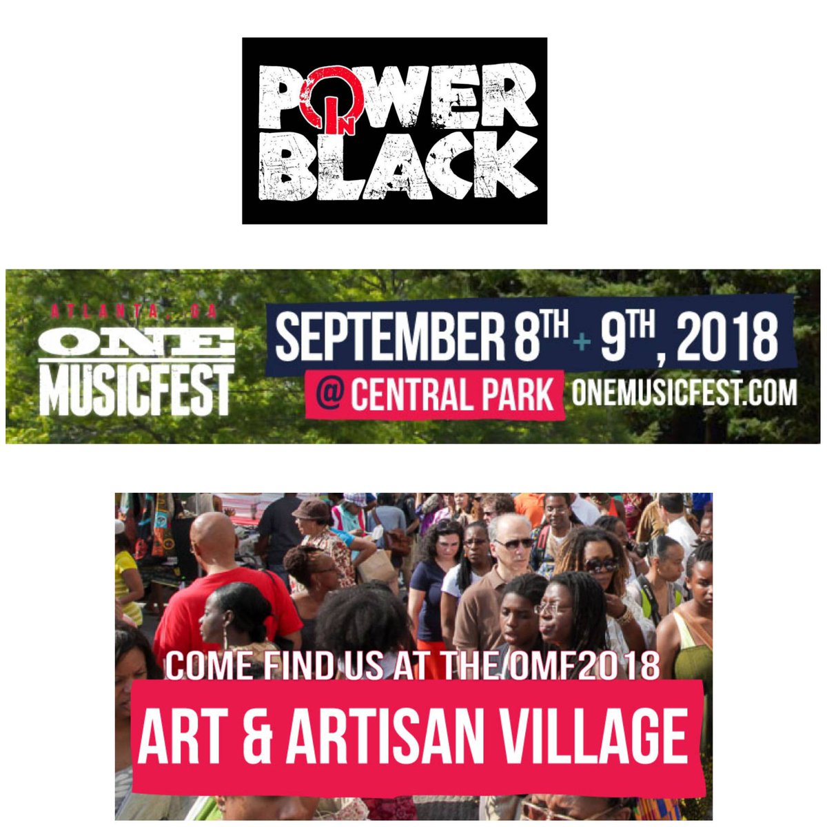 #PowerInBlackTees #OneMusicfest #OneMusicfest2018 #OMF2018 #localevent #Atlanta #ATL #PIB #blackowned #blackownedbusiness #blackoperated #supportblackbusinesses #FromUsWithLove