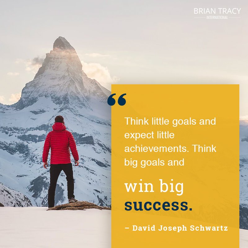 BrianTracy's tweet photo. #DreamBIG! There are no limitations to how good you can become or how high you can rise except the limits you put on yourself. https://t.co/ljAXPmdAsy
