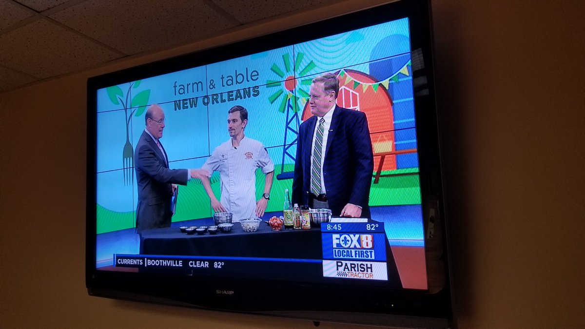 So cool to see <a href="/trhempy/">Tim Hemphill</a> promoting <a href="/FarmTableNOLA/">Farm and Table NOLA</a> with Chef Matthew Guillory on <a href="/FOX8NOLA/">FOX 8 New Orleans</a>! Remember! <a href="/ChefsTasteNOLA/">Chefs Taste Challenge</a> happens TOMORROW!