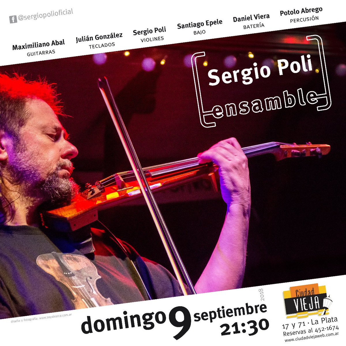 221radio's tweet photo. #221Sortea | SERGIO POLI PRESENTA "ENSAMBLE" EL PRÓXIMO DOMINGO 9 DE SEPTIEMBRE A LAS 21:30 EN CIUDAD VIEJA (17 Y 71). Para ganarte dos entradas seguinos y hacé RT a esta publicación https://t.co/8T6EraAtWh