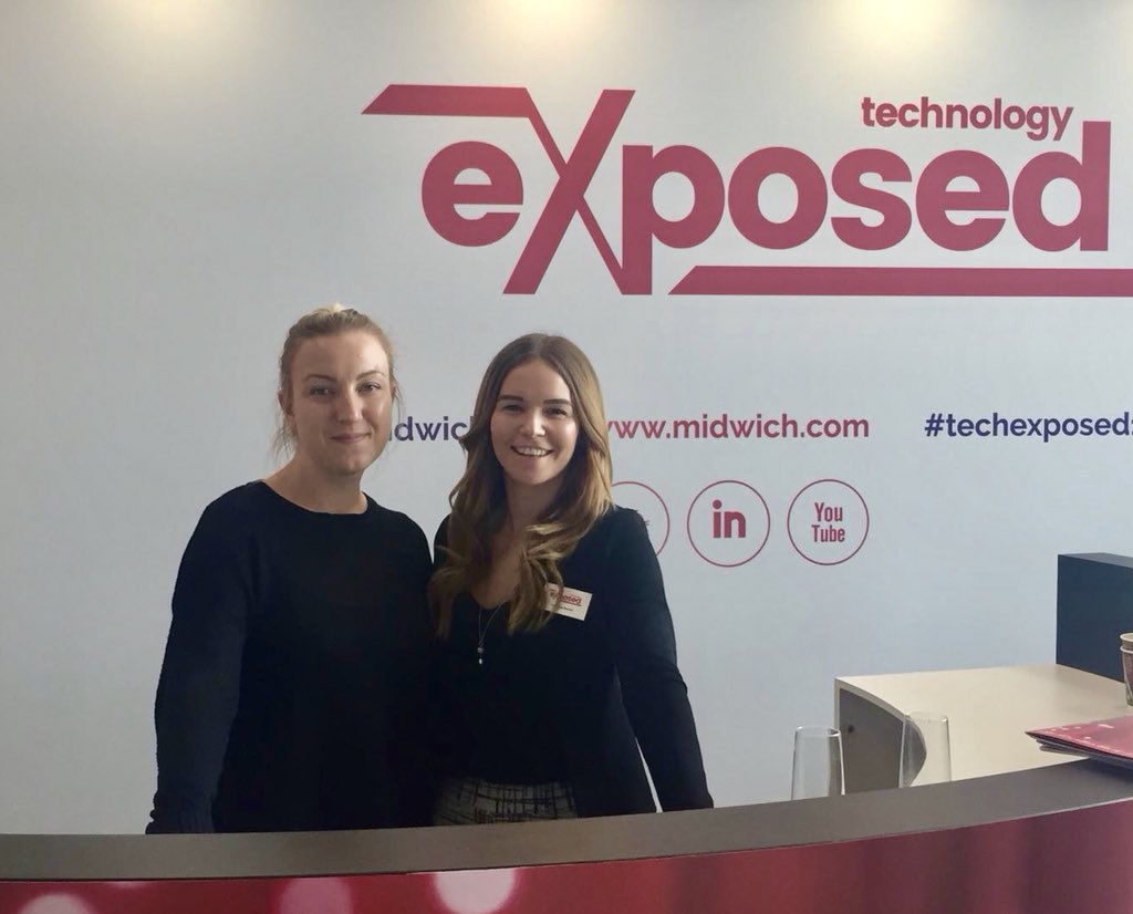 MidwichLtd's tweet photo. Oh, if you’re wondering who puts this great event together, look no further than our Events team, Rach and Christina. Let them know what you thought of #TechExposed18 by hitting ‘reply’ 🤞 https://t.co/8drChMT3WM