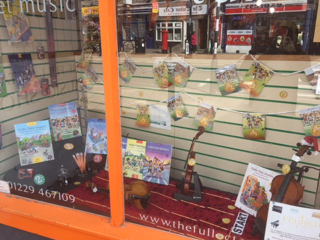 TheFullOctave's tweet photo. On your marks, Get set, Go! 🏃♂️🏃♀️
Our violins are getting so excited about Fiddle Time's 20th Anniversary they're racing each other around the window! 🥇 🎻🎻
#FiddleTime #Violin #Viola #Cello #Strings #musicshop #Cumbria https://t.co/psgJdD3FMP