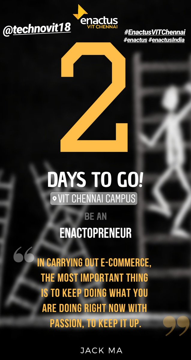 enactusvitc's tweet photo. 2 days to go!!!!

Have you registered yet? Be an #Enactopreneur 

Register for our Event now! Using this Link too!! INR 200!! Technovit

https://t.co/HmC88Z6Us8 https://t.co/AYrBStykQj