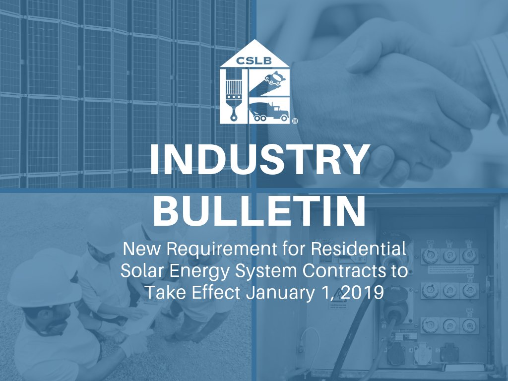 Ca Contractors Board On Twitter Going Solar Jan 1