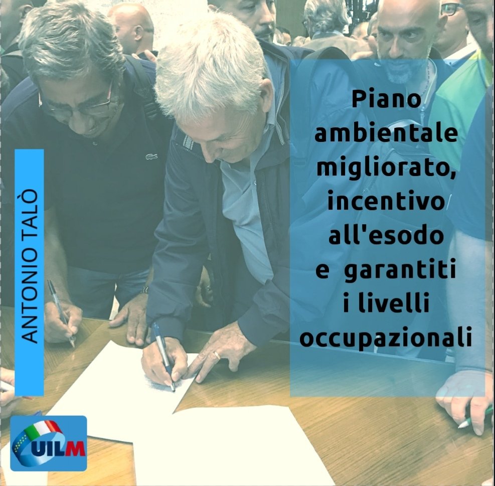 #Uilm #Ilva #Mise Siglata l’intesa di #accordo con #ArcelorMittal.