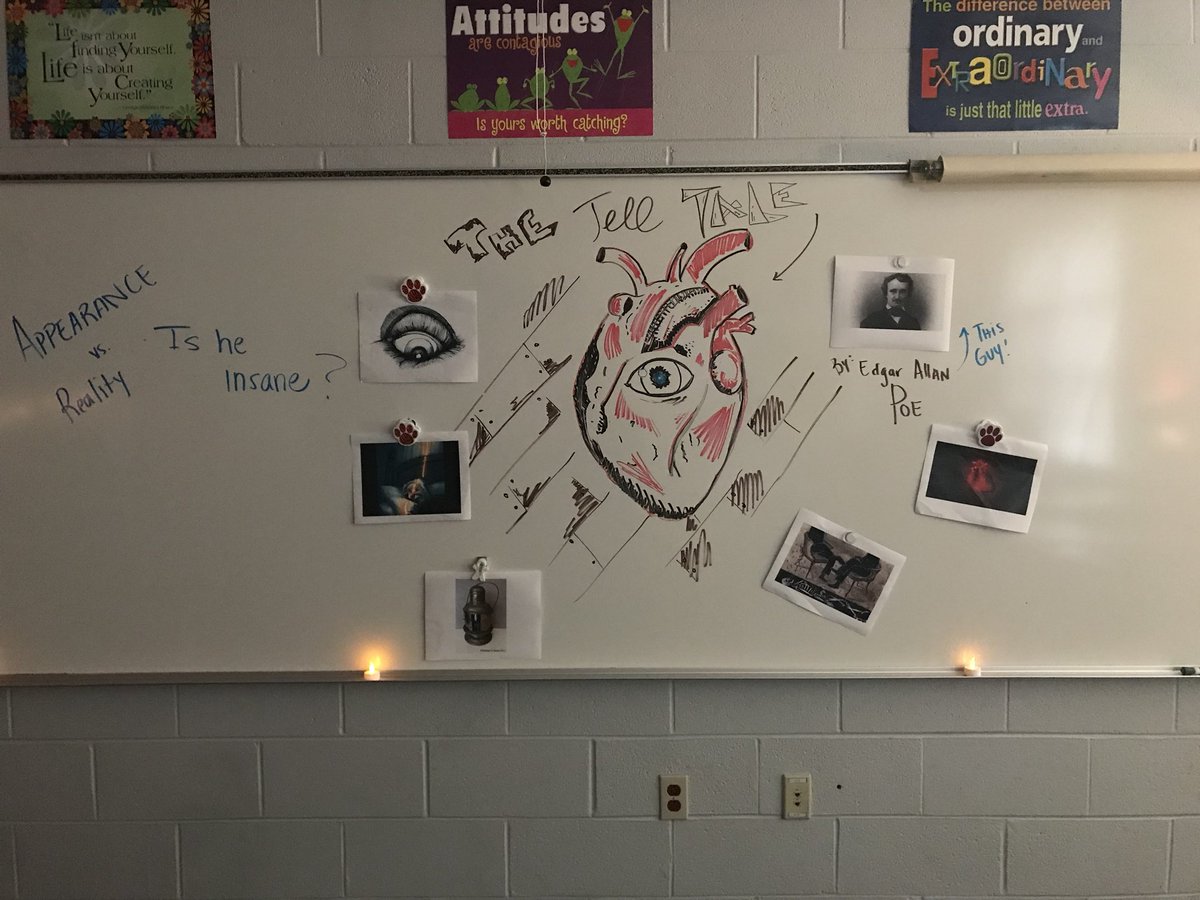 johnsonkorinne1's tweet photo. Getting the kids excited to read The Tale Heart! Can’t wait to see their reactions in a few minutes! @ShapeYOUNGminds @HCMSTigers157c #hcmsreads https://t.co/9pbBmjtjCb