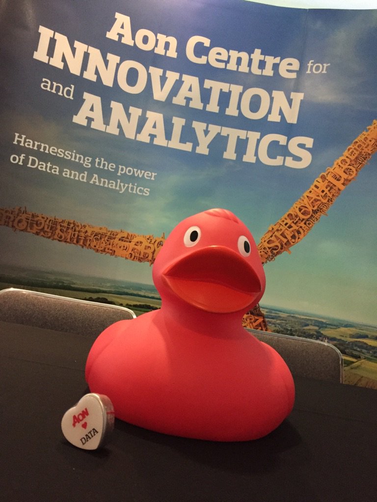 DatSciAi's tweet photo. @ACIA_ie  are all set up in at @CrokeParkEvents for tomorrow's #DatSciAwards! Their giant duck is acting security guard for the evening! 🦆#empowerresults https://t.co/9kYg1YRf5S