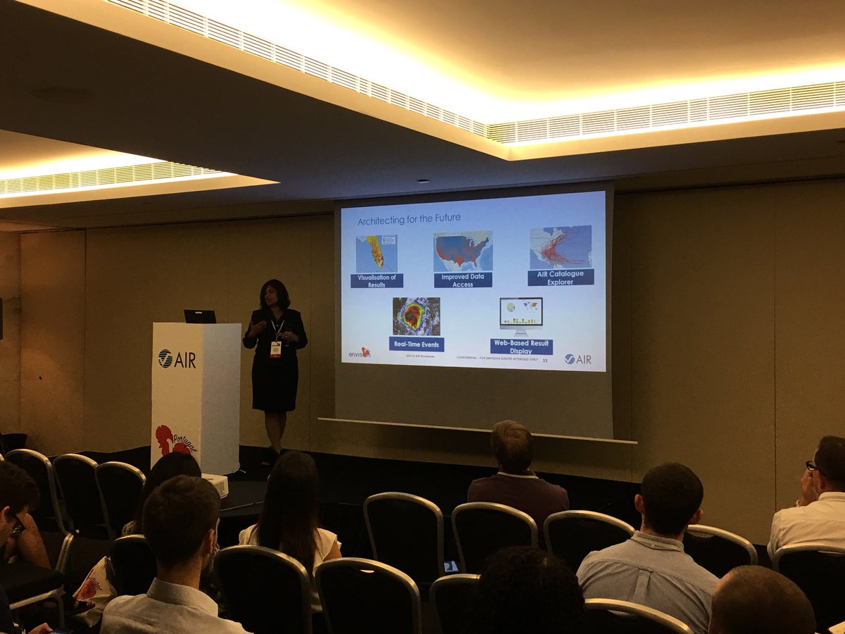 VijayPadmana's tweet photo. Sudha Maheshwari discussing @AIRWorldwide’s geospatial capabilities across all its applications #Envision18 https://t.co/y1MSD5sWIe
