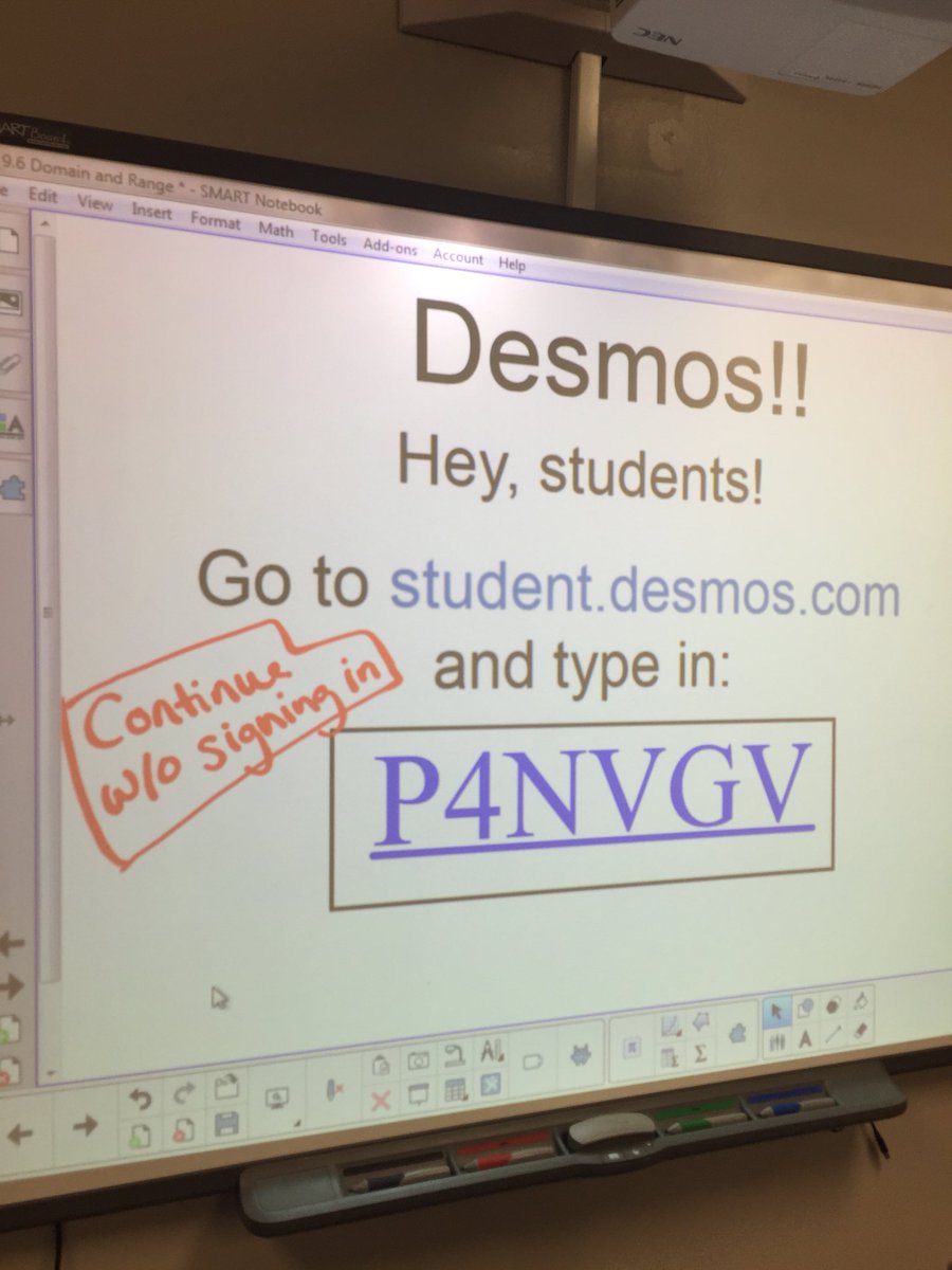 Students using Desmos to explore domain and range #teammav #KISDSecMath